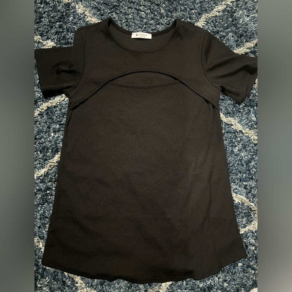 Shirt with front cut out